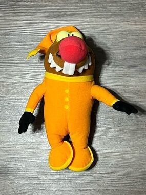 VTG Angry Beavers Show Daggett Plush Slumber Party Viacom Nickelodeon 12" 1997